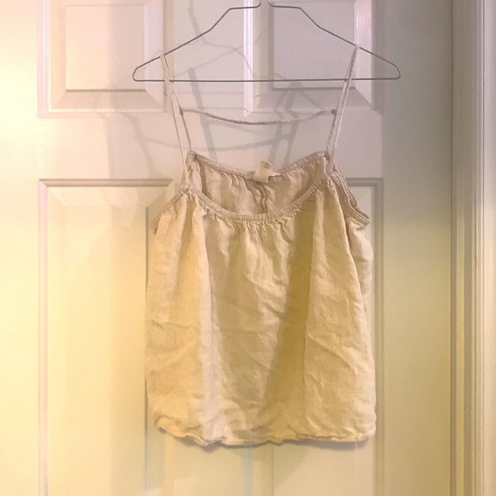 Boho linen top cream